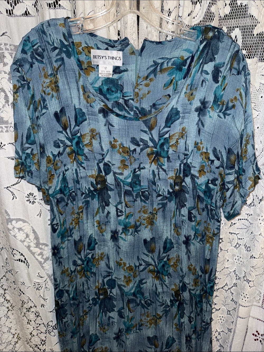 Betsy's Things Blue Floral Maxi Dress - Picture 3 of 6